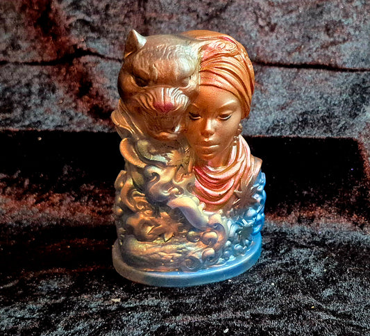🐆 Jaguar Spirit Guardian – Mystical Resin Sculpture